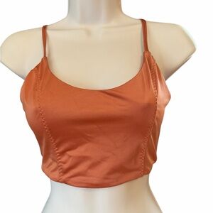 Victoria’s Secret Satin Coral Strappy Sports Yoga Bra Size Small